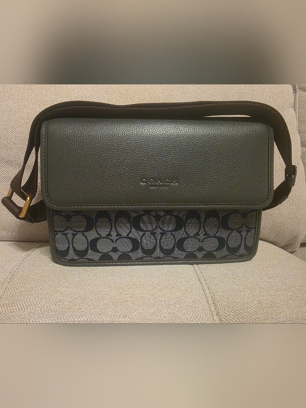 Coach Denim And Leather Messenger Bag